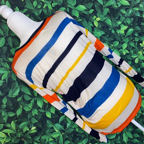 STRIPED LIGHTWEIGHT LONG-SLEEVE POCKET SHIRT · SIZE L · NWT - Picture 4 of 6